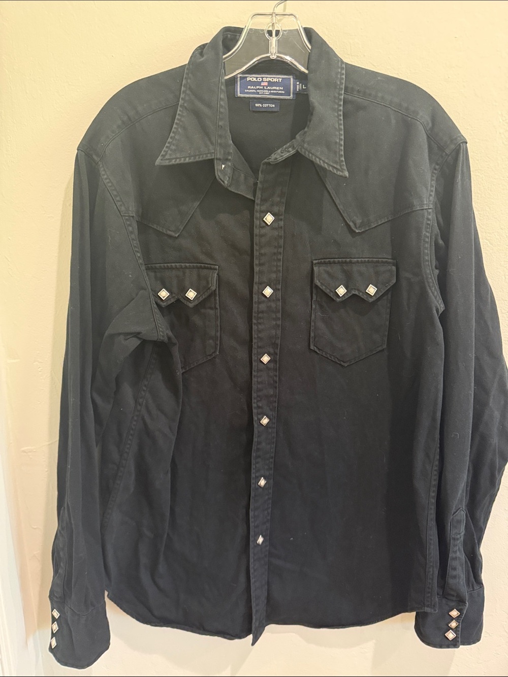 Polo by Ralph Lauren Black Western Snap Shirt